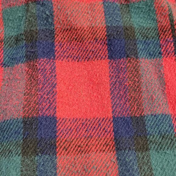 Vintage Dakota by Five Brother USA Plaid Flannel Shirt Men’s XL Red Blue Cotton - Picture 7 of 7